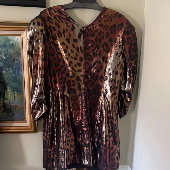 NEW $2,825 POP Animal PRINT VERSACE MINI LEOPARD DRESS 8 46 - Picture 14 of 16